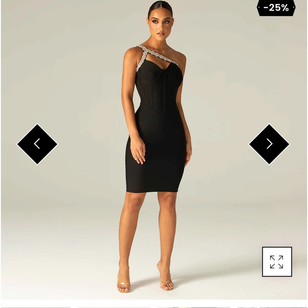 Black rhinestone dress